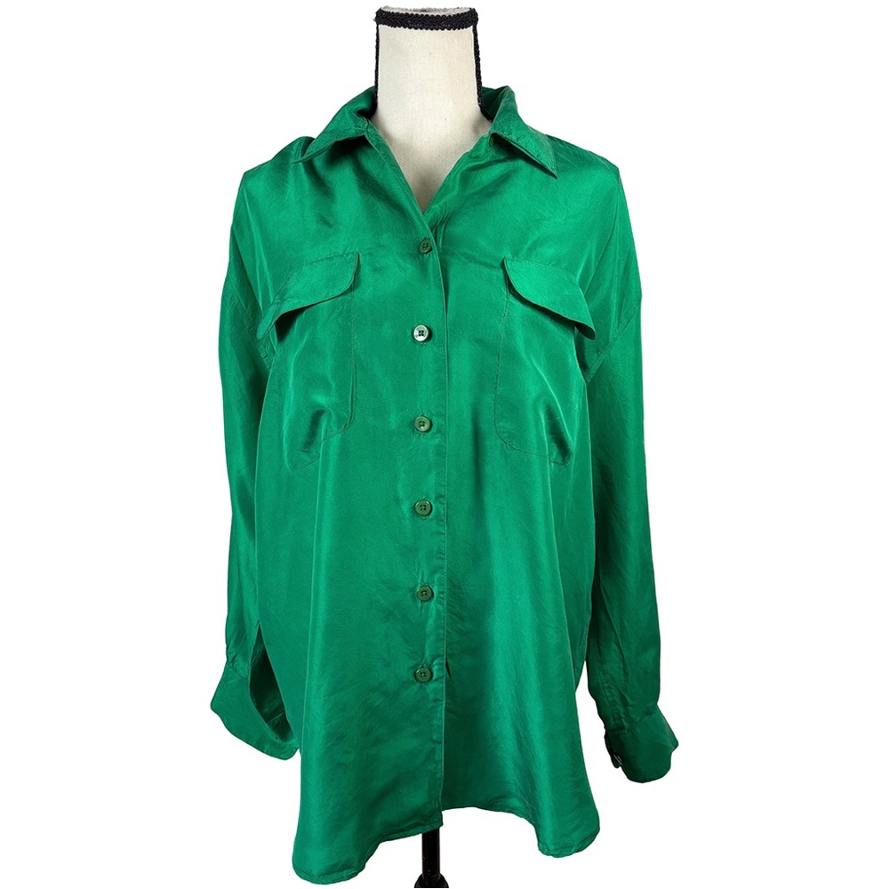 Vintage Silk Button Down Shirt